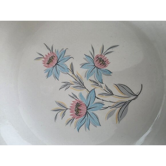 Set Of 2 Vintage Steubenville Fairlane Pottery Bowls Floral 8-Inch USA - Picture 3 of 5
